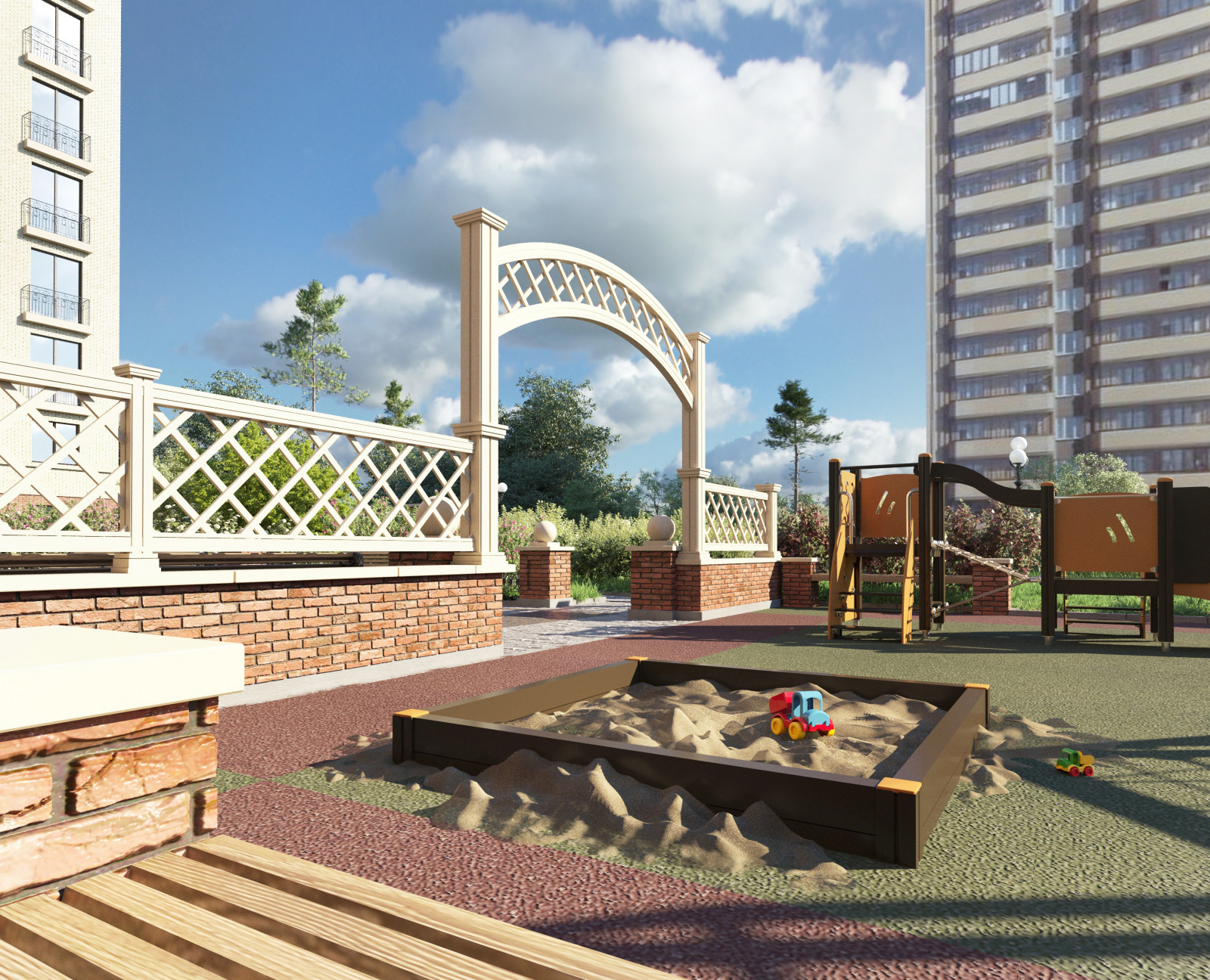 Благоустройство, ЖК "БУЛГАКОВ", СК "СТРИЖИ",Новосибирск