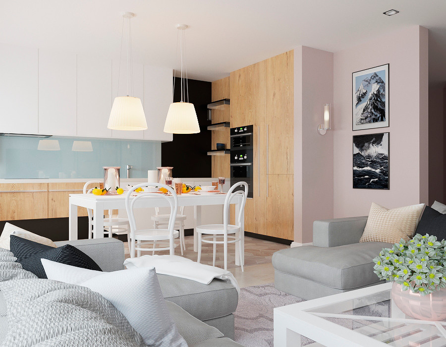 Обложка проекта: Дизайн интерьера трехкомнатной квартиры по ул. Восточной.