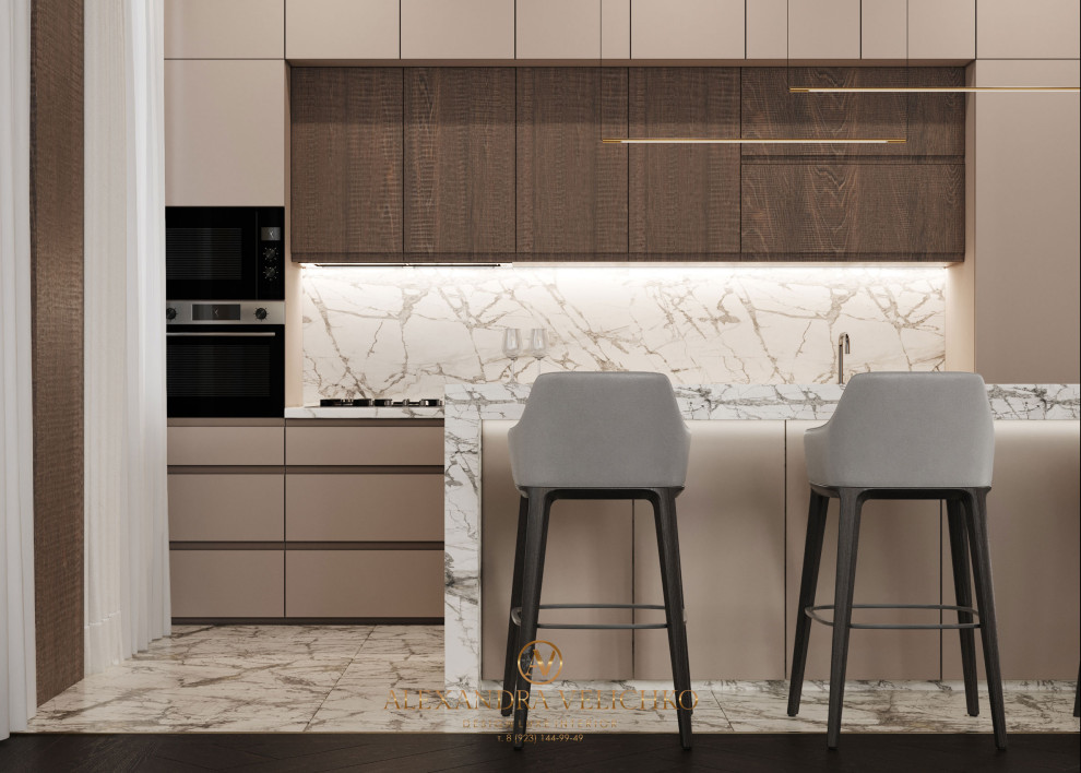 Обложка проекта: Дизайн интерьера кухни-гостиной в элитном пос. Миллениум парк