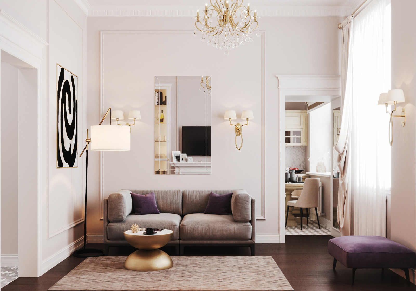 Гостиная в старом фонде