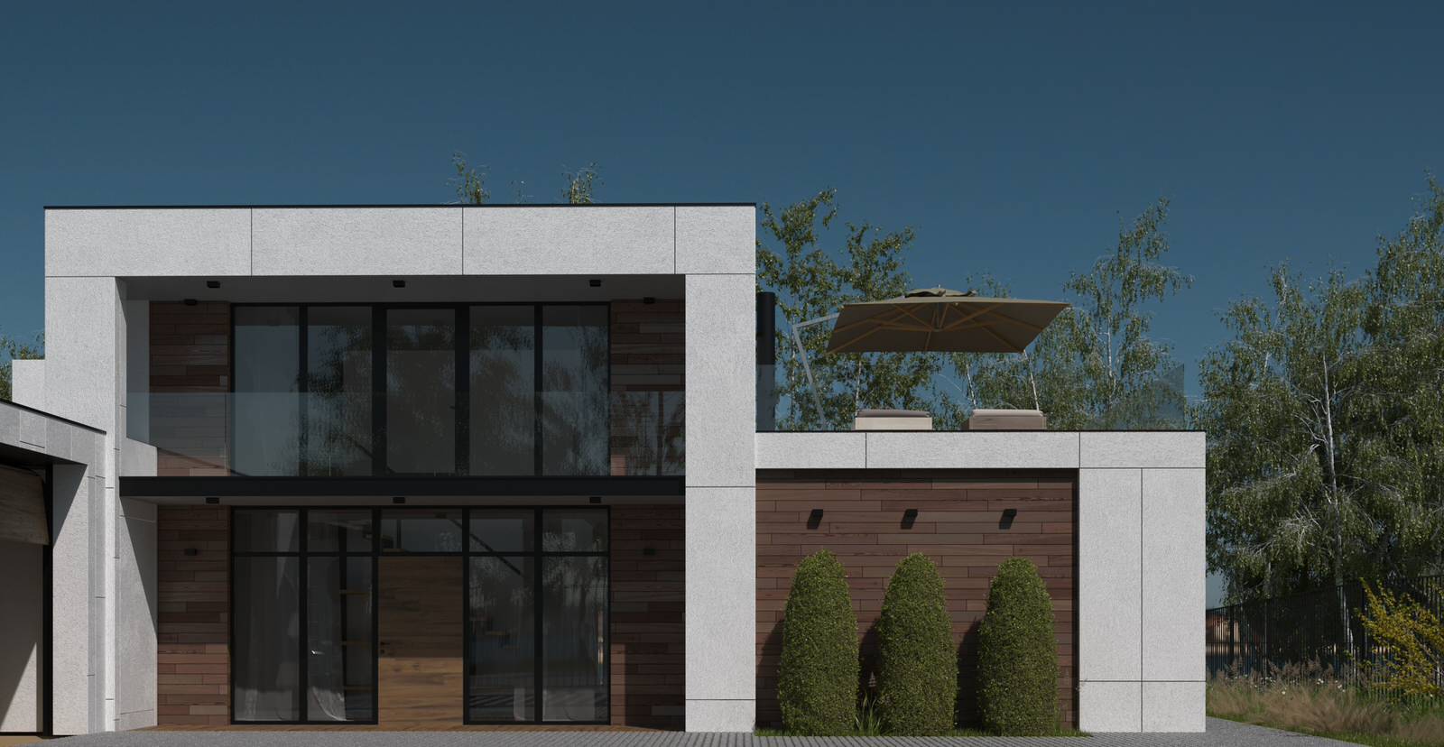 Обложка проекта: Одноэтажный жилой дом с антресолью. "Яблони-парк", г. Пенза.