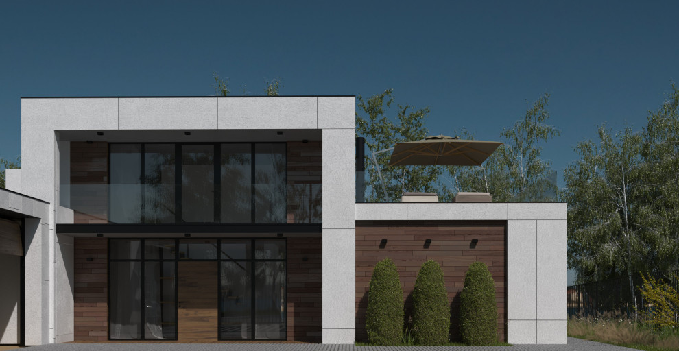 Обложка проекта: Одноэтажный жилой дом с антресолью. "Яблони-парк", г. Пенза.