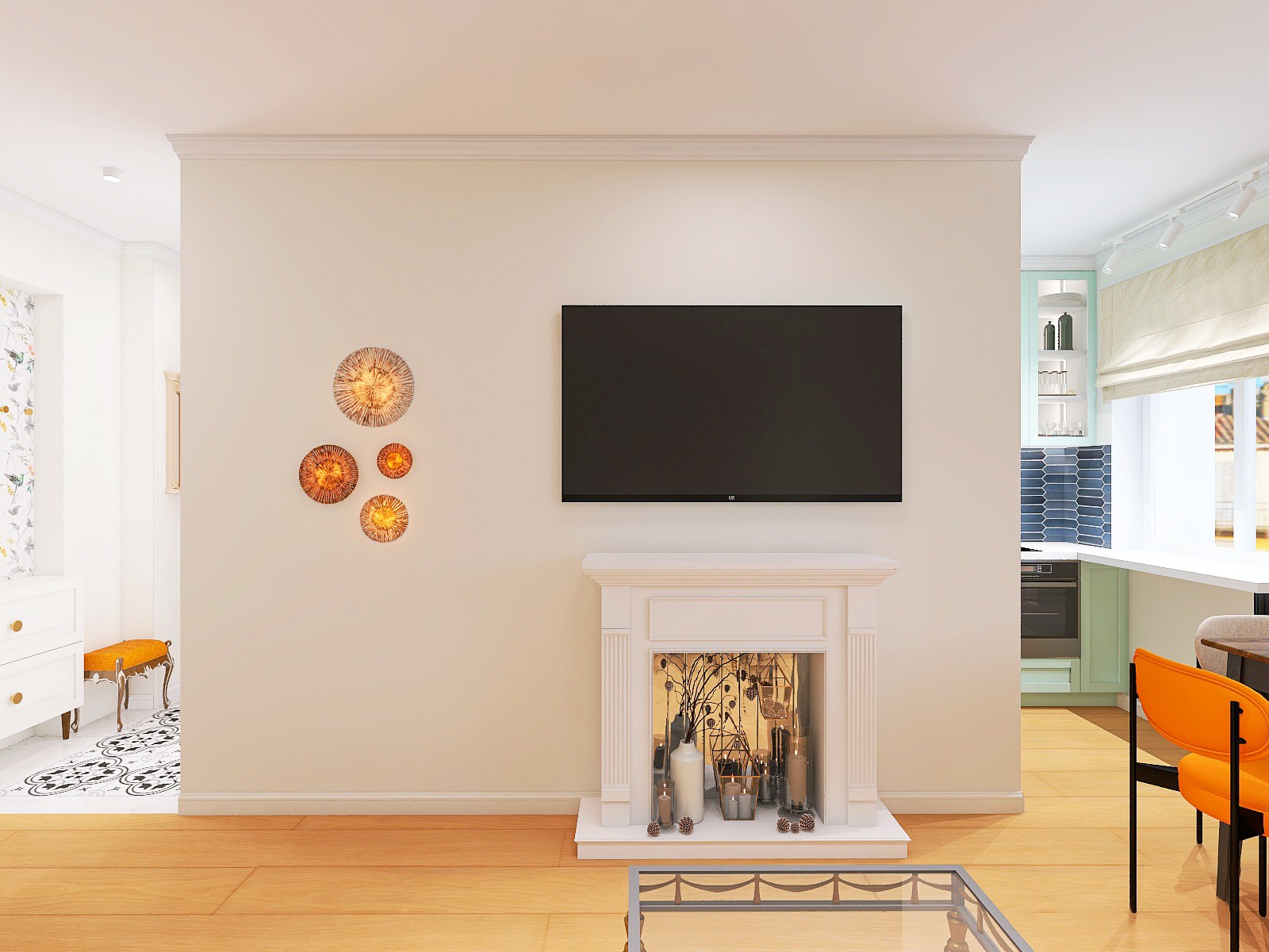 Обложка проекта: Двухкомнатная квартира в стиле фьюжн