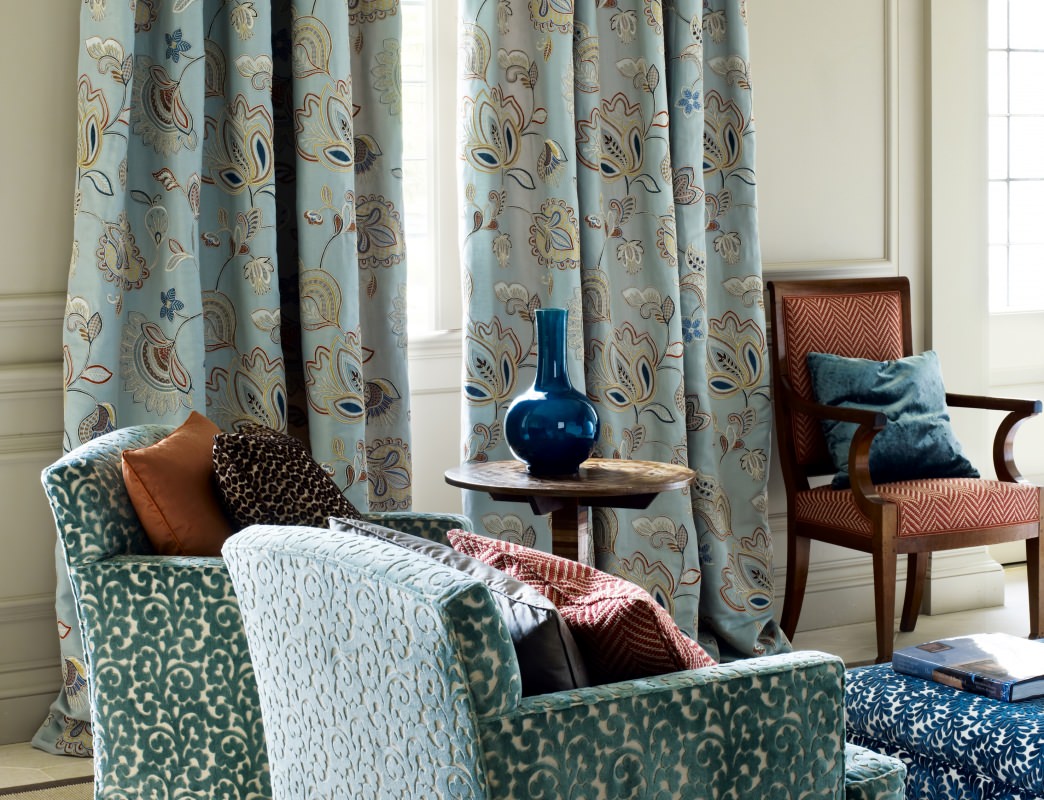 Ткани в готовых интерьерах