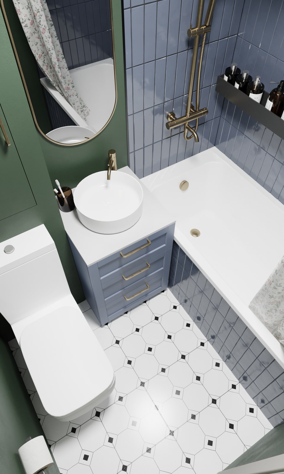 Яркая ванная комната