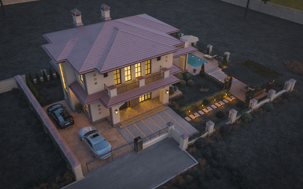 Обложка проекта: Жилой дом  в Средиземноморском стиле в г.Сочи