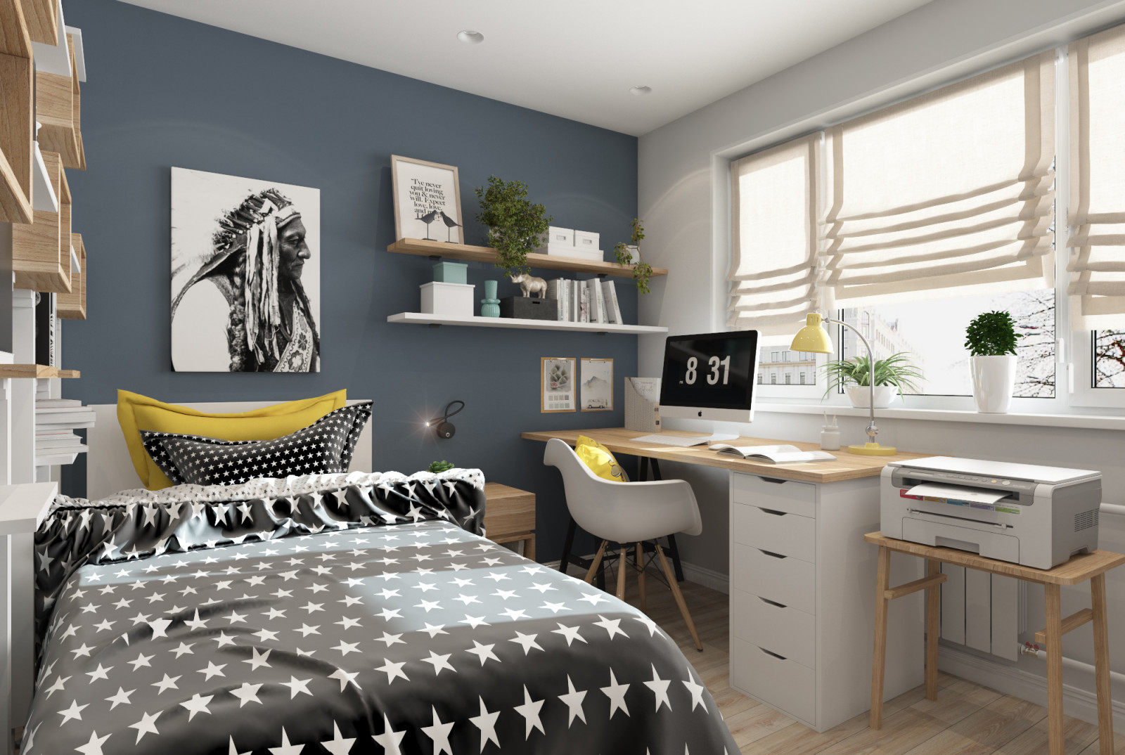 Квартира на Осташковском проезде  в скандинавском стиле