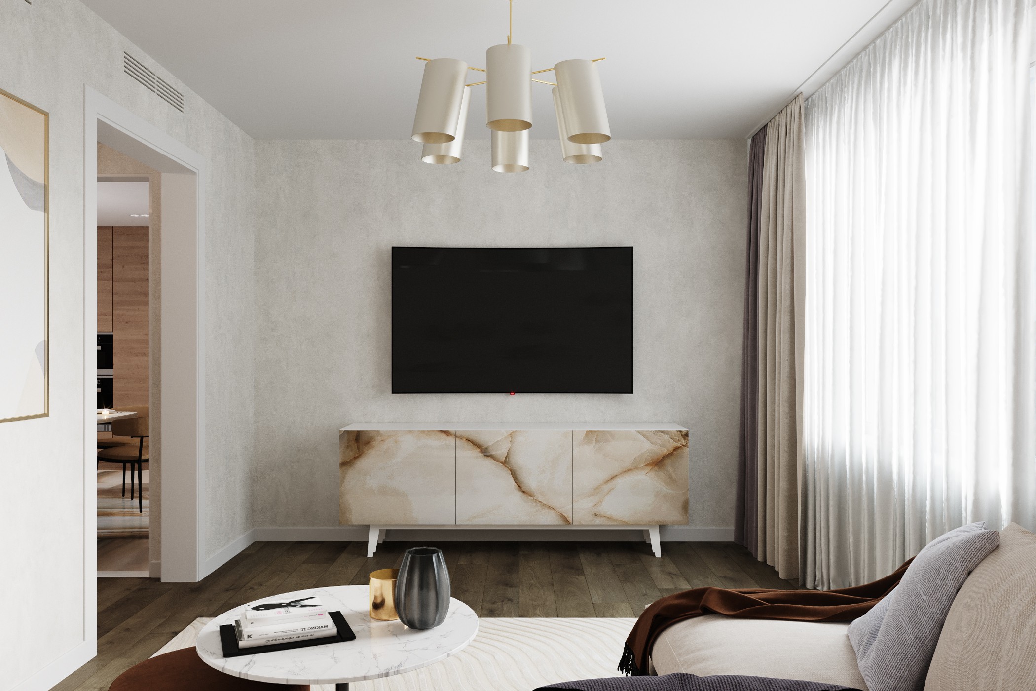 Квартира 108 кв.м. в современном стиле в ЖК Лобачевский.