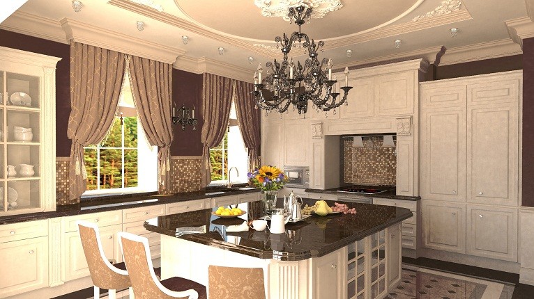 Дизайн проект интерьера роскошного дома в Чулково