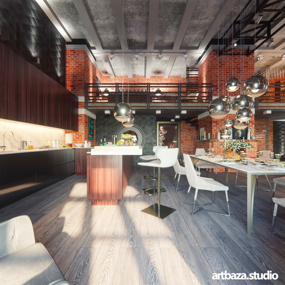 Обложка проекта: Дизайн интерьера в стиле лофт в WineH