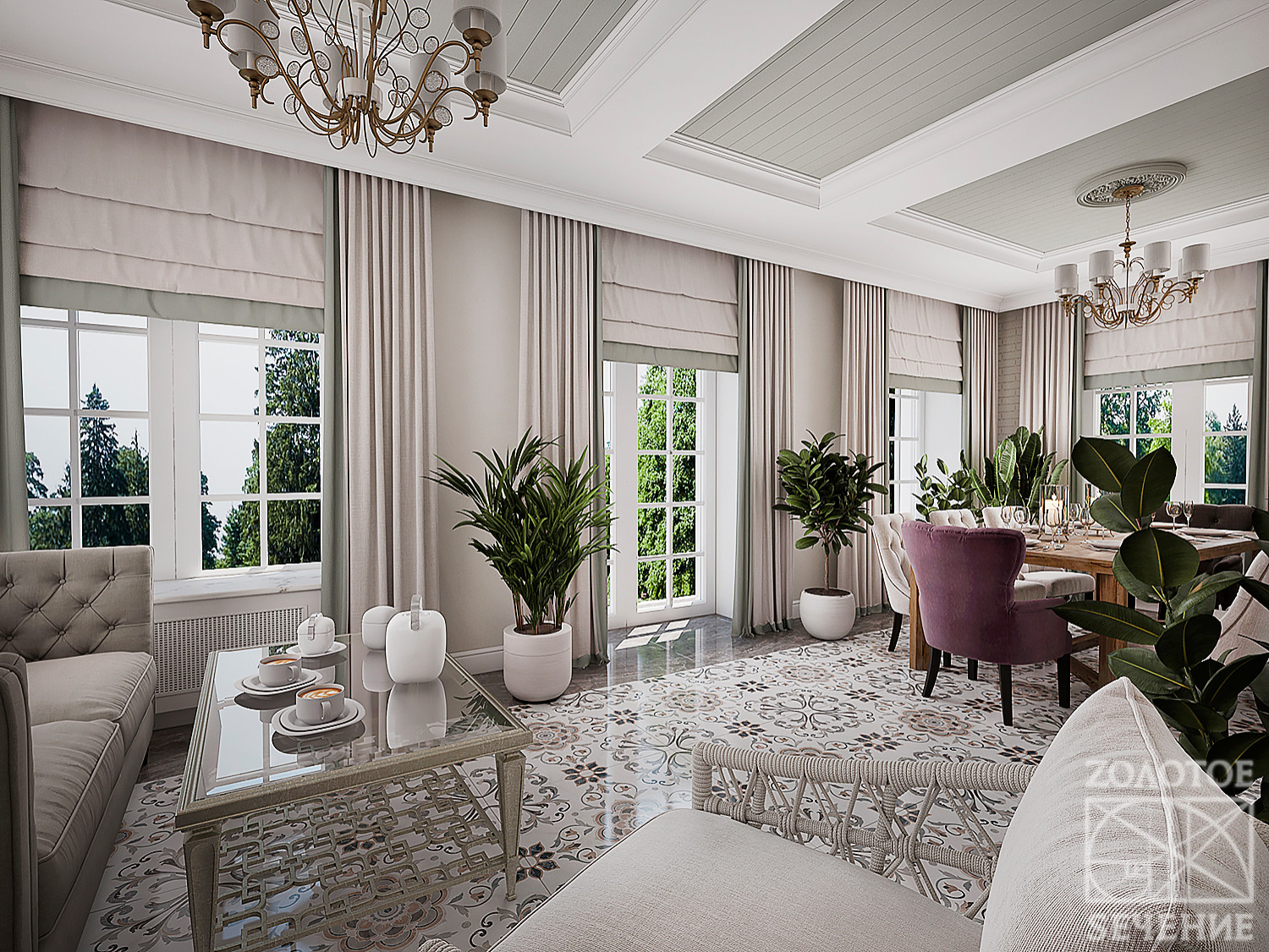 Изысканная нежность загородного дома