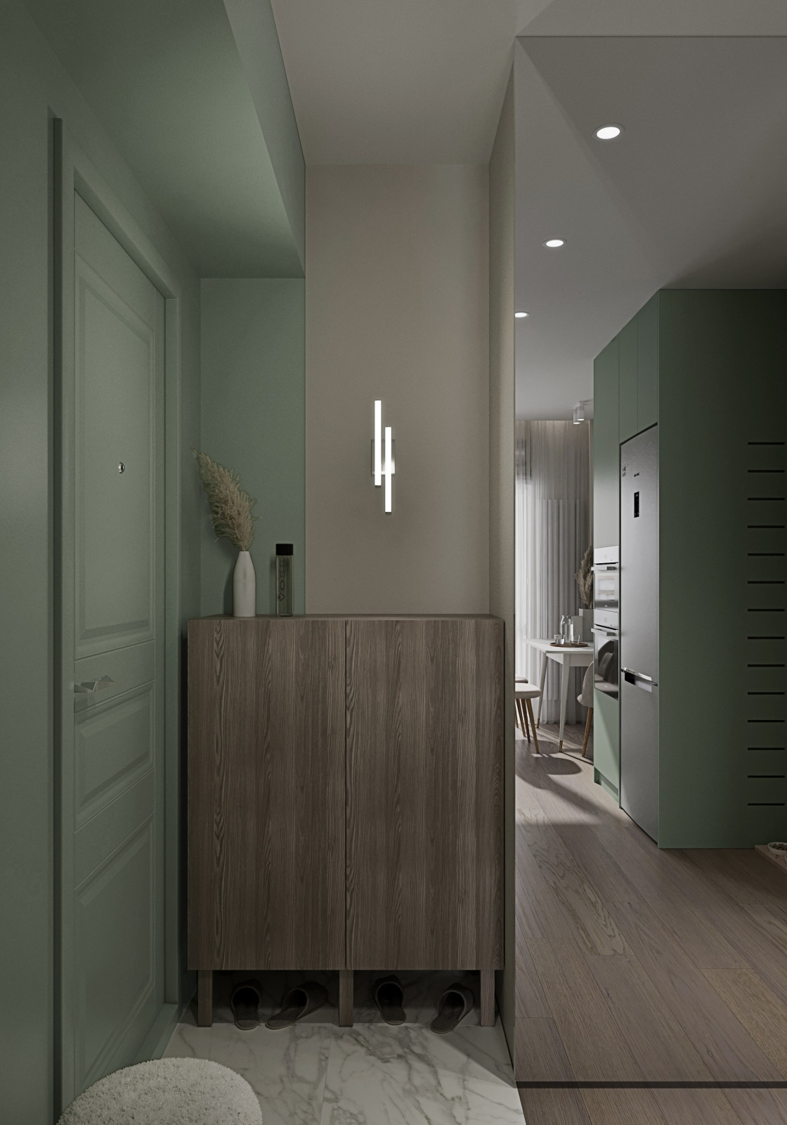 Яркие акценты в двухкомнатной квартире в Красногорске