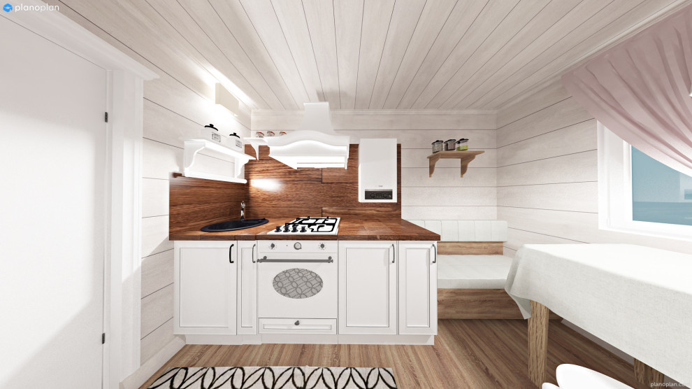 Обложка проекта: Современная кухня в стиле кантри на даче