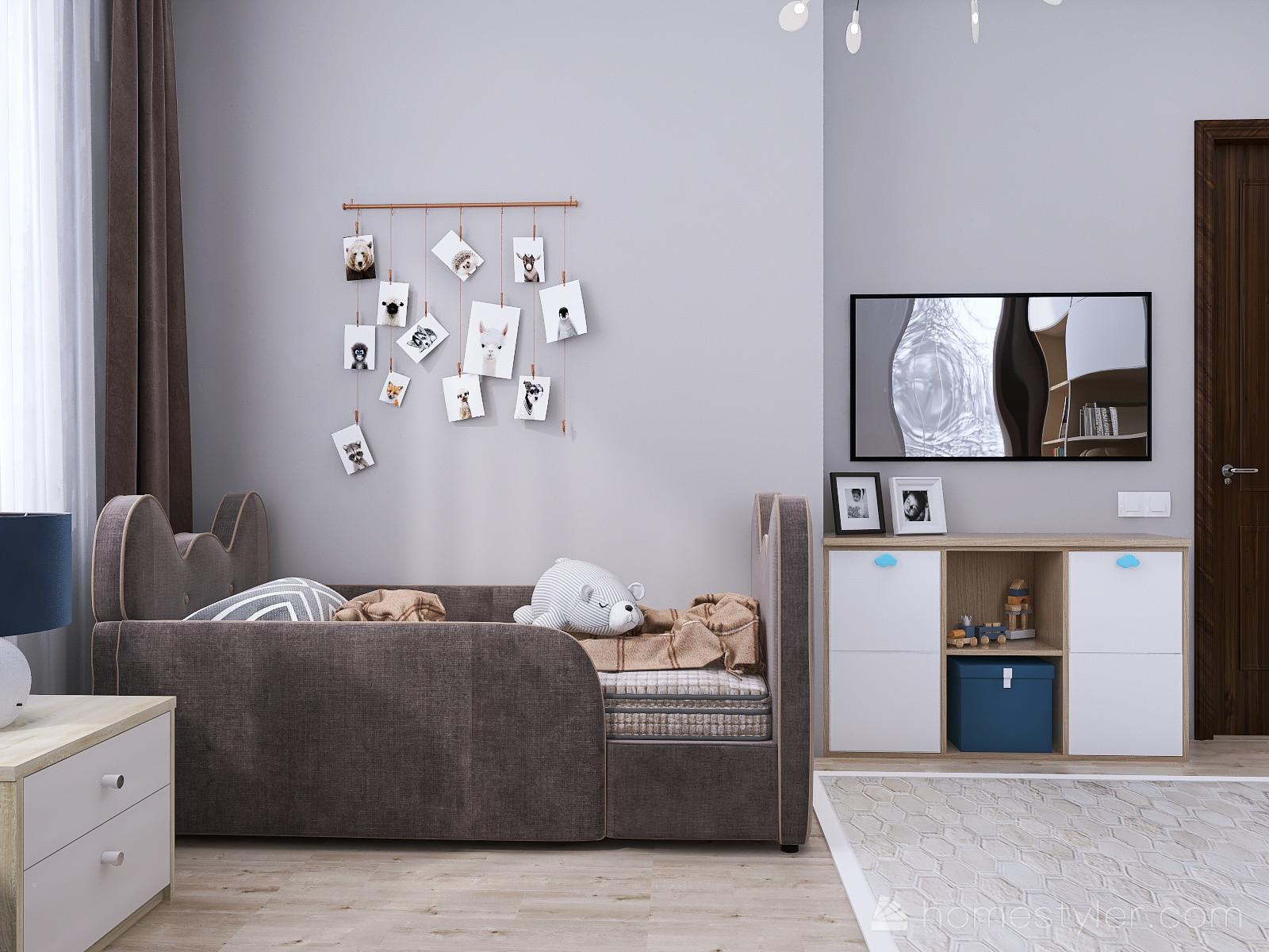 Детская в бежевых тонах