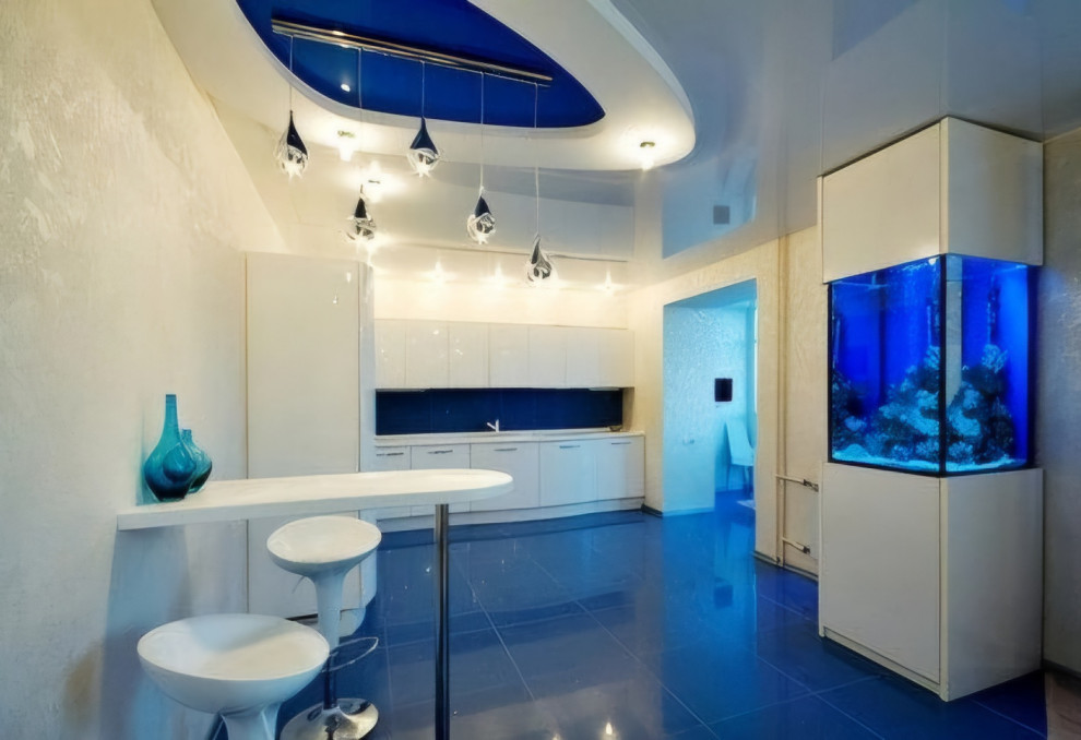 Дизайн квартиры в футуристическом стиле с морским