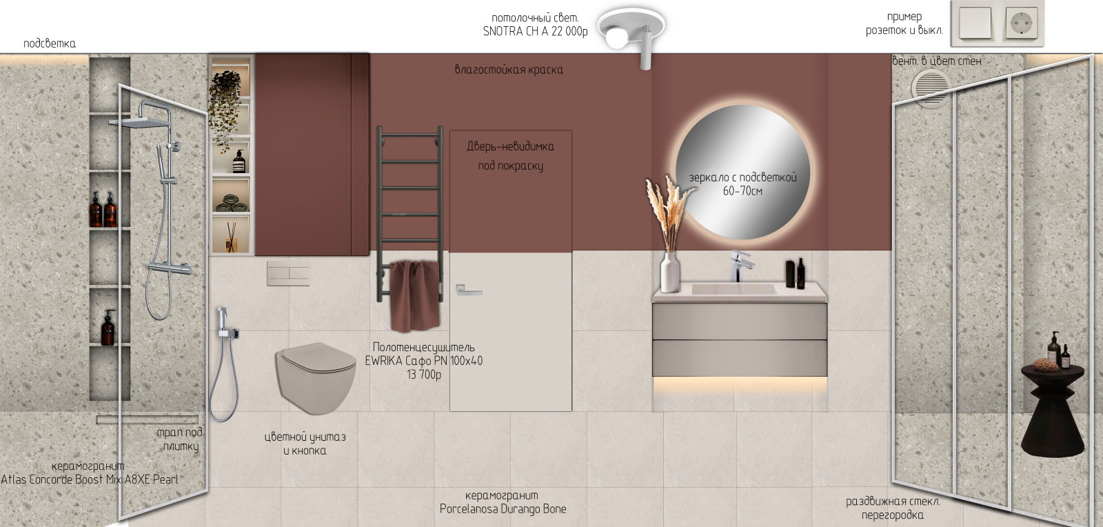 Эскизный проект 2 комнатной квартиры в Сочи