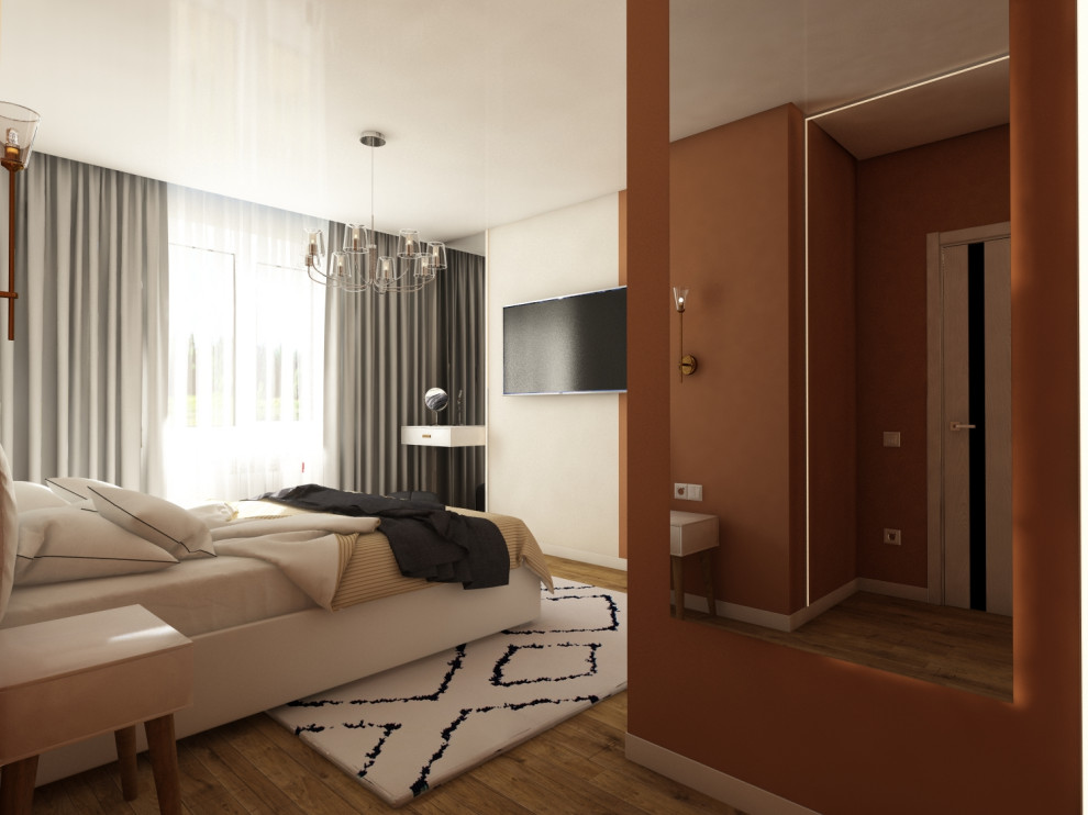 Квартира 60 кв.м. ТЗ от заказчика "Ярко и не ярко))"