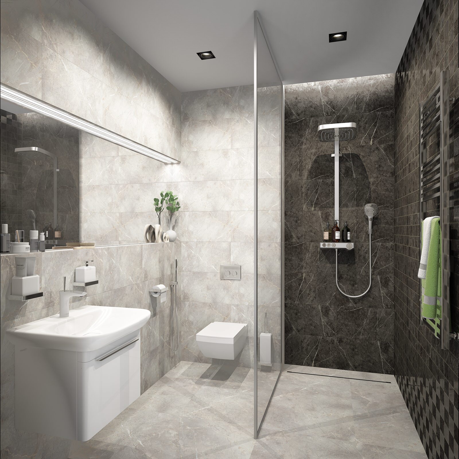 МОНОХРОМ С АКЦЕНТАМИ. Современный графичный интерьер.