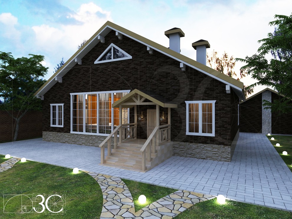 Обложка проекта: Одноэтажный загородный дом