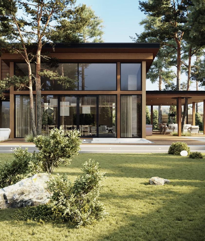 Обложка проекта: Wooden House in minimalism