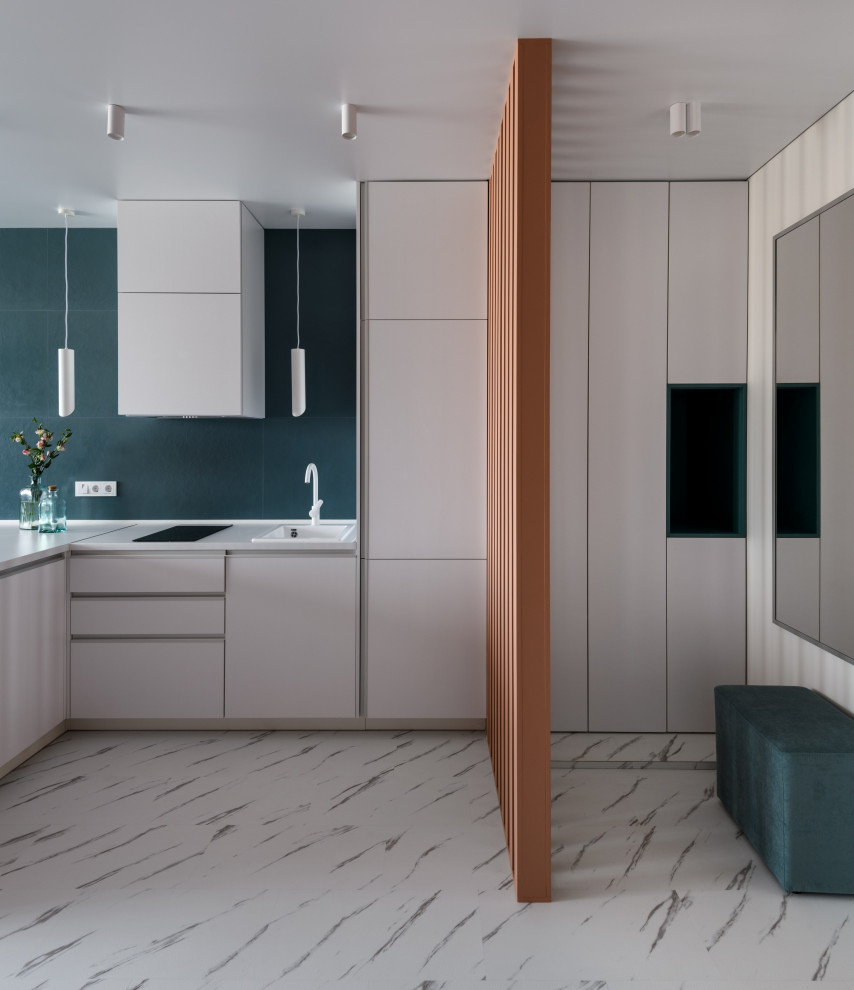 Кораллово-бирюзовый