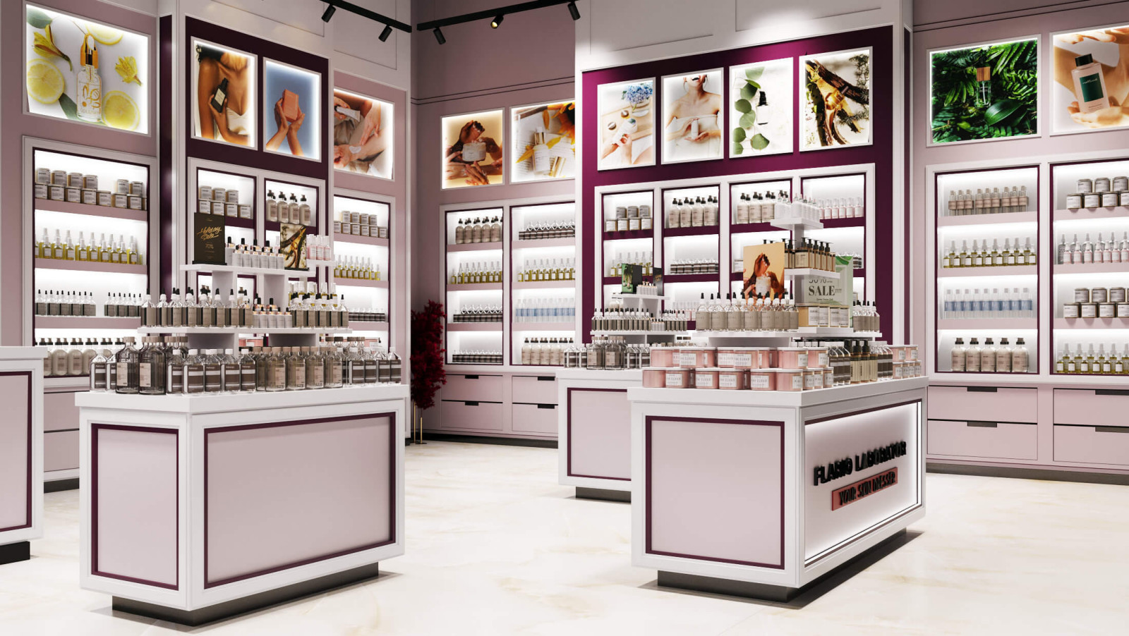 Дизайн-проект магазина FLARIO LABORATORY в ТЦ Minsk City Mall