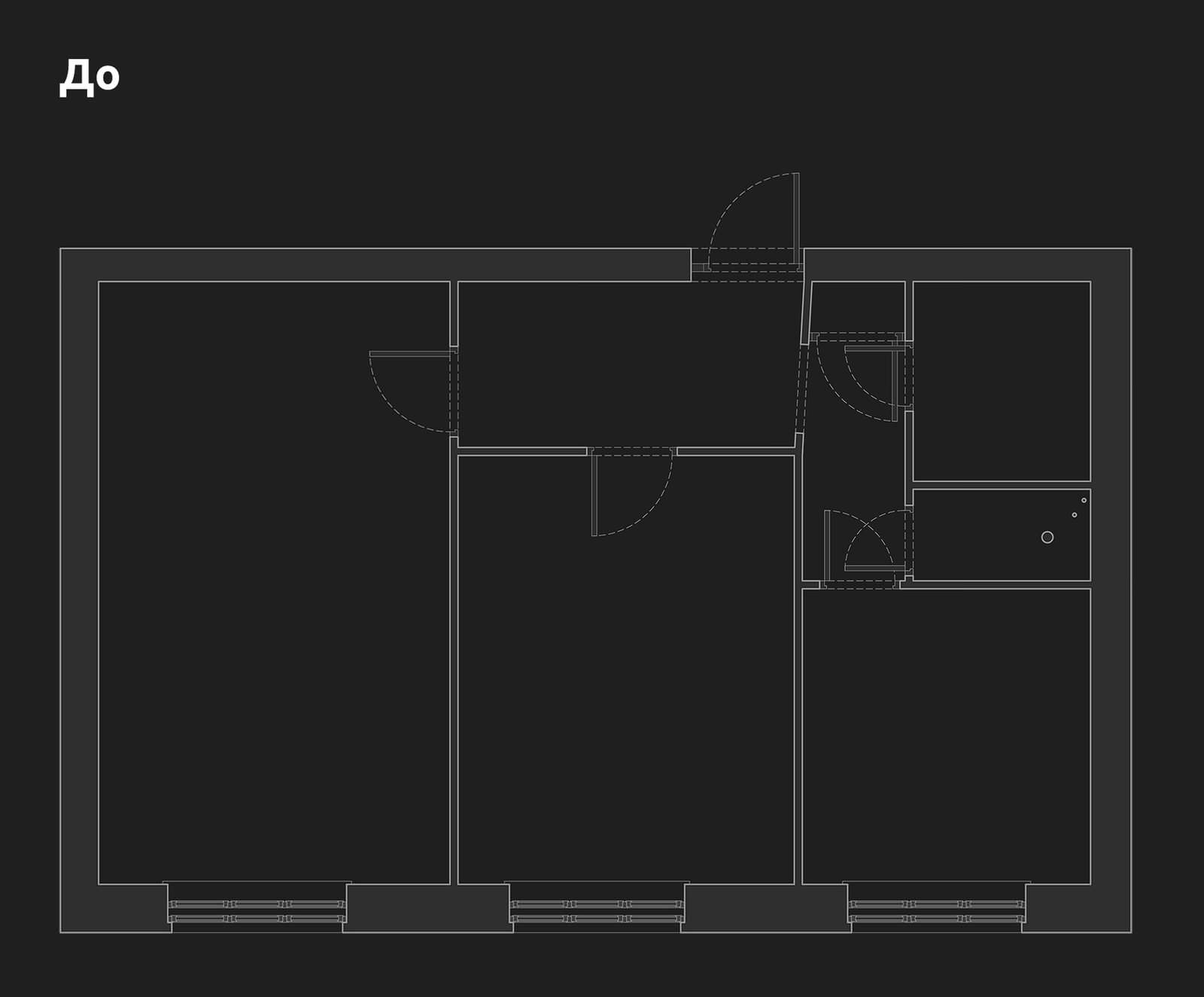 Обложка проекта: Квартира с камином, 56 м²