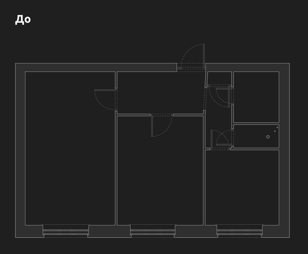 Обложка проекта: Квартира с камином, 56 м²