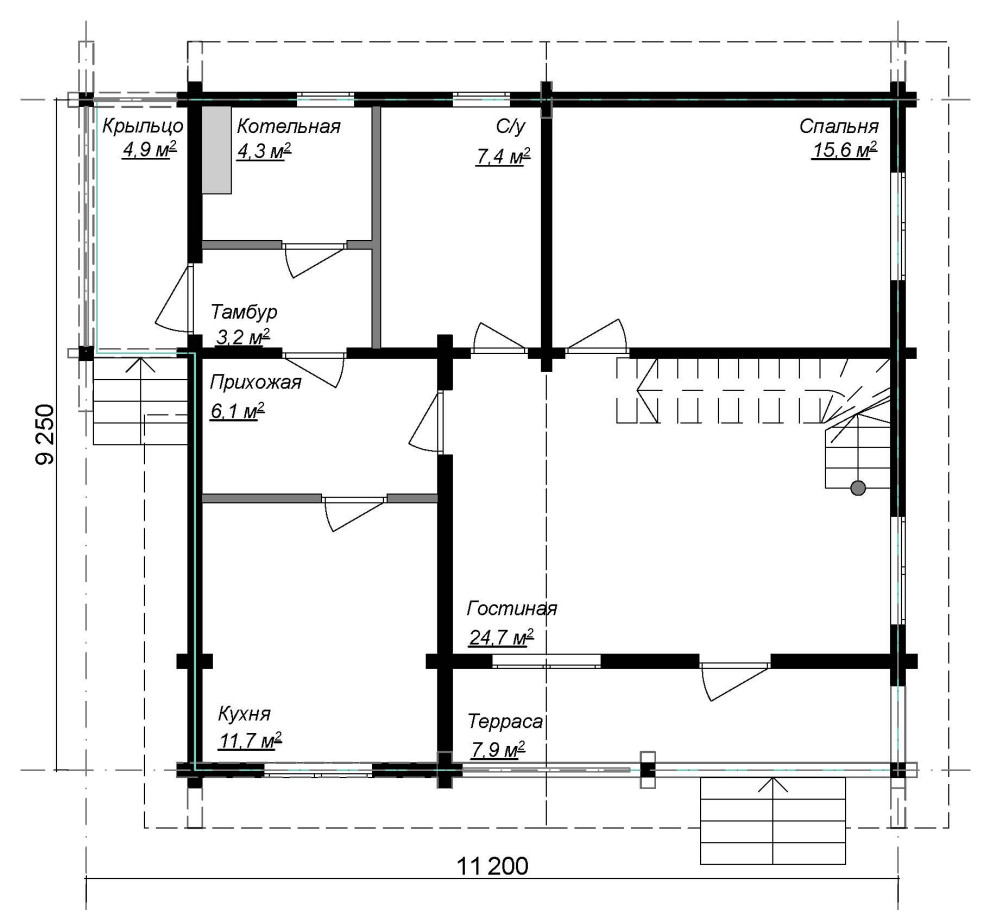 Дом из профилированного бруса Лукоморье-138