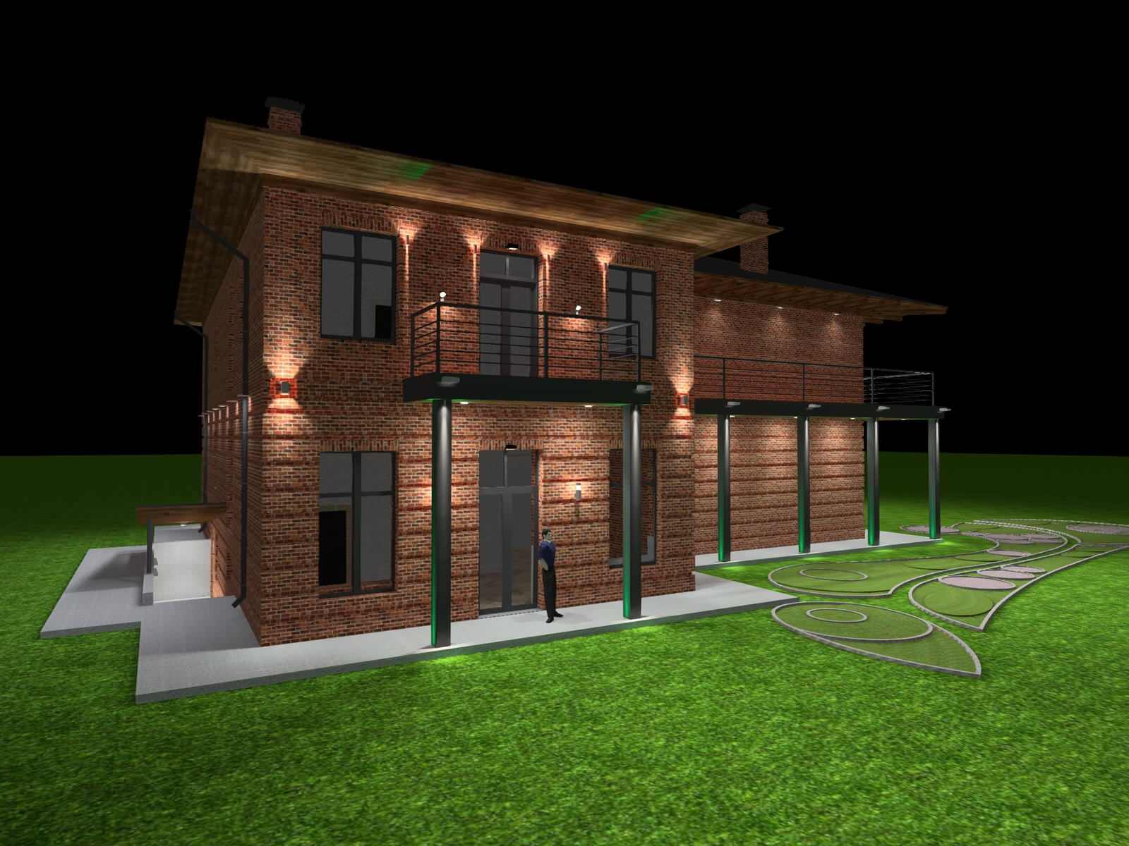 Освещение загородного дома