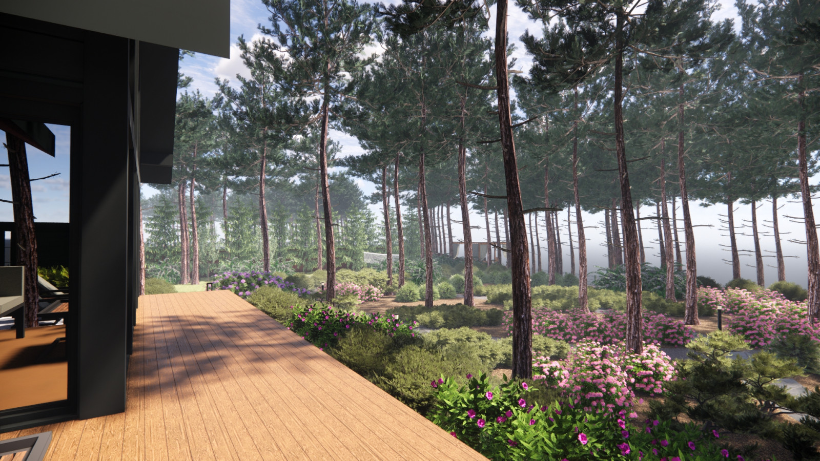 Вид с террасы дома