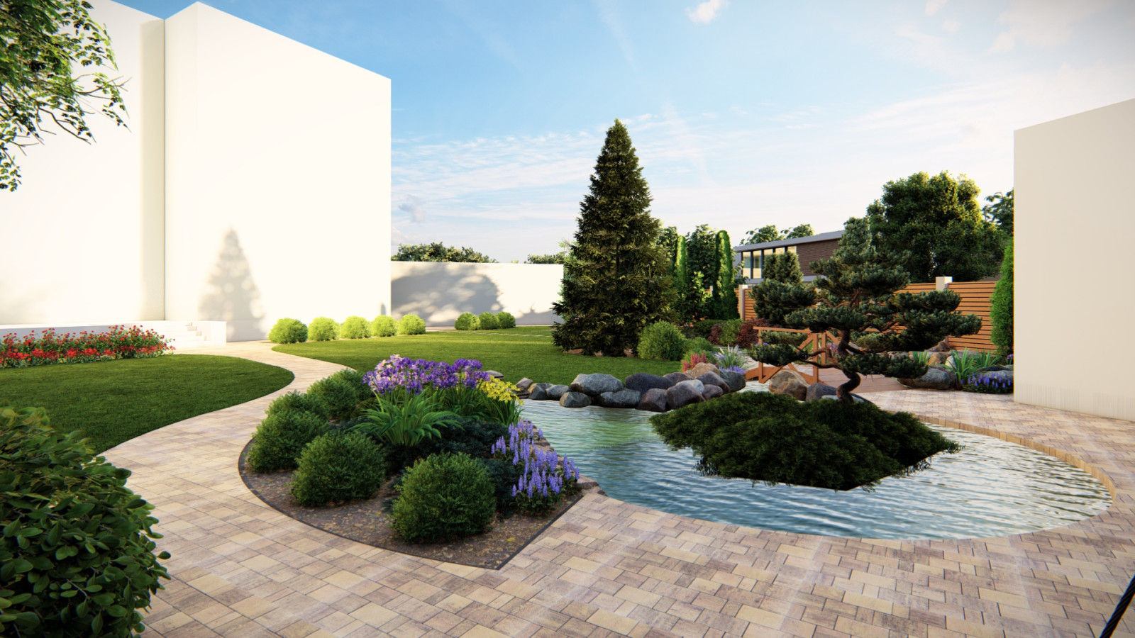 Обложка проекта: Ландшафтный дизайн в п. Лебяжья поляна