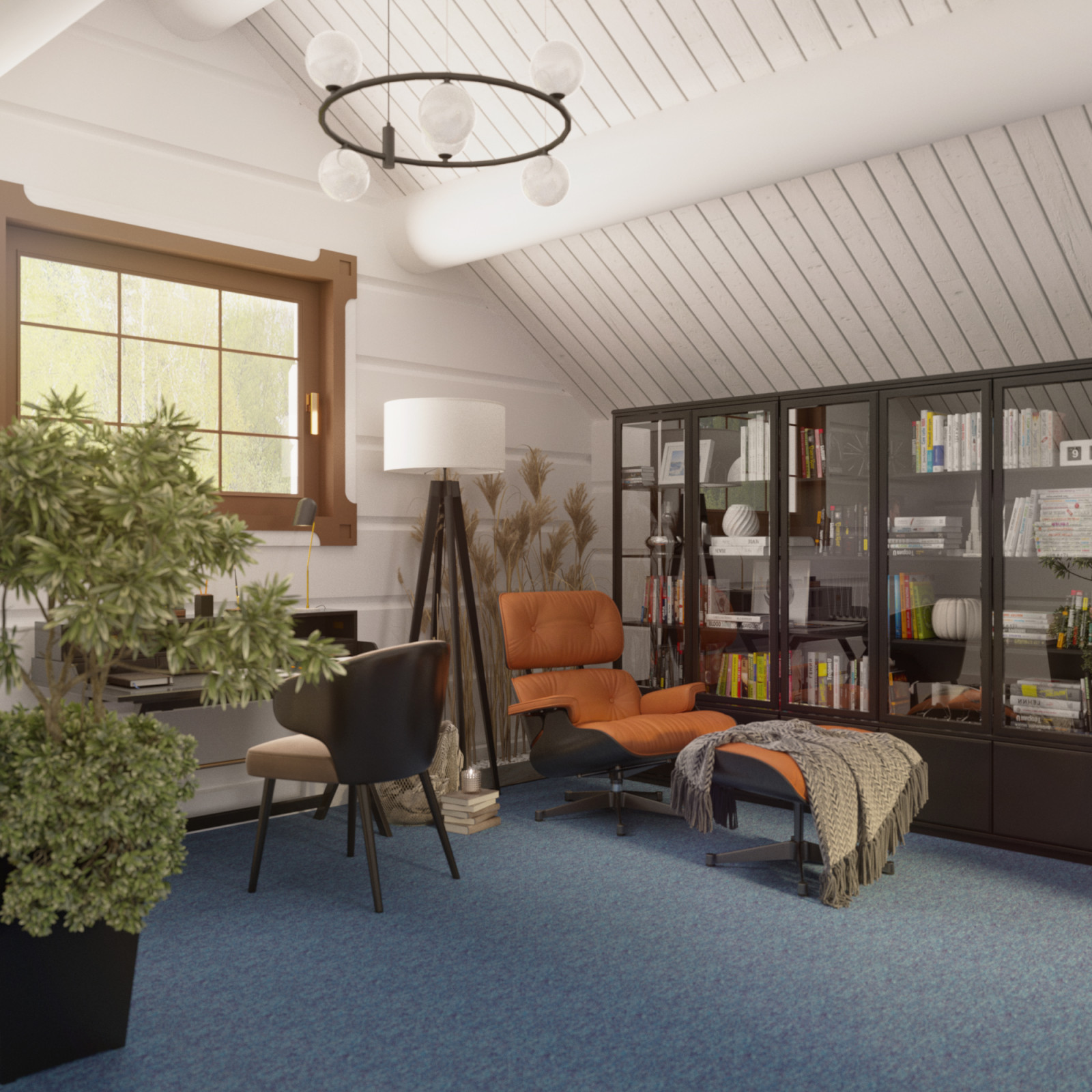 Дизайн-проект 2-го этажа частного дома.