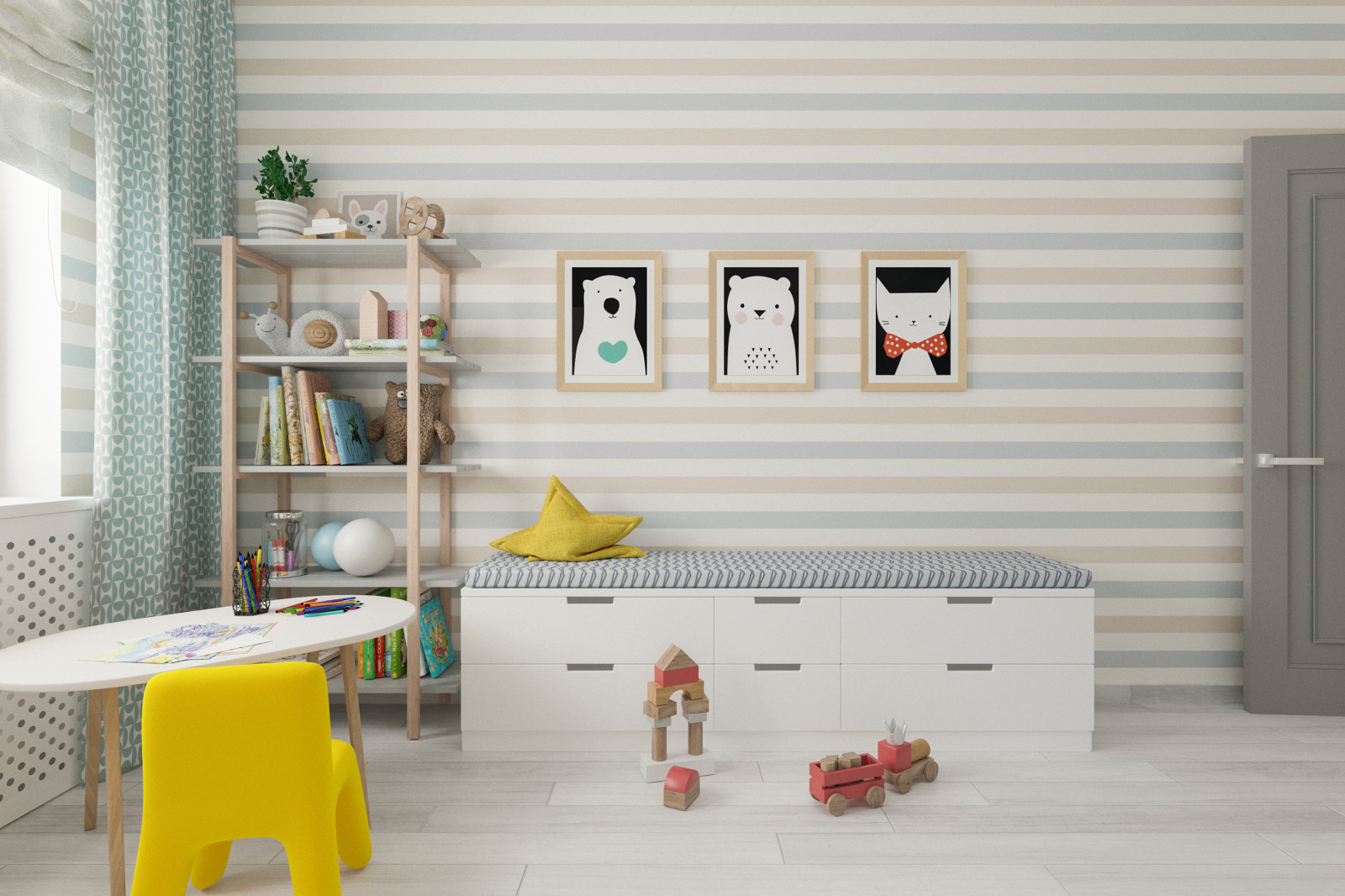 Квартира для семьи с тремя дочерьми в Санкт-Петербурге.