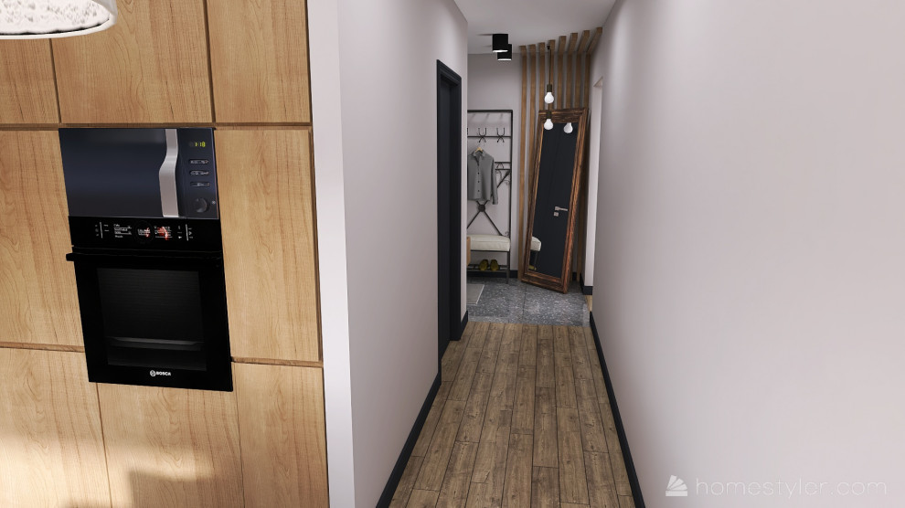 Брутальная трехкомнатная квартира в современном стиле с элементами лофта.