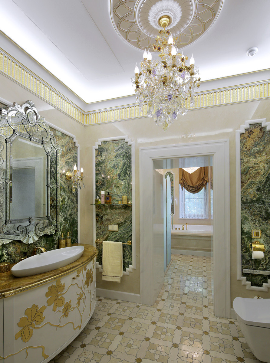 Ванная, неоклассика. Архитектурная студия Александра Кривицкого
