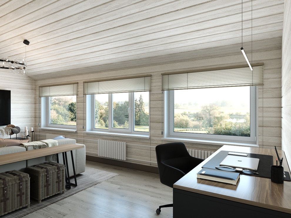 Небольшой загородный дом с мансардным этажом