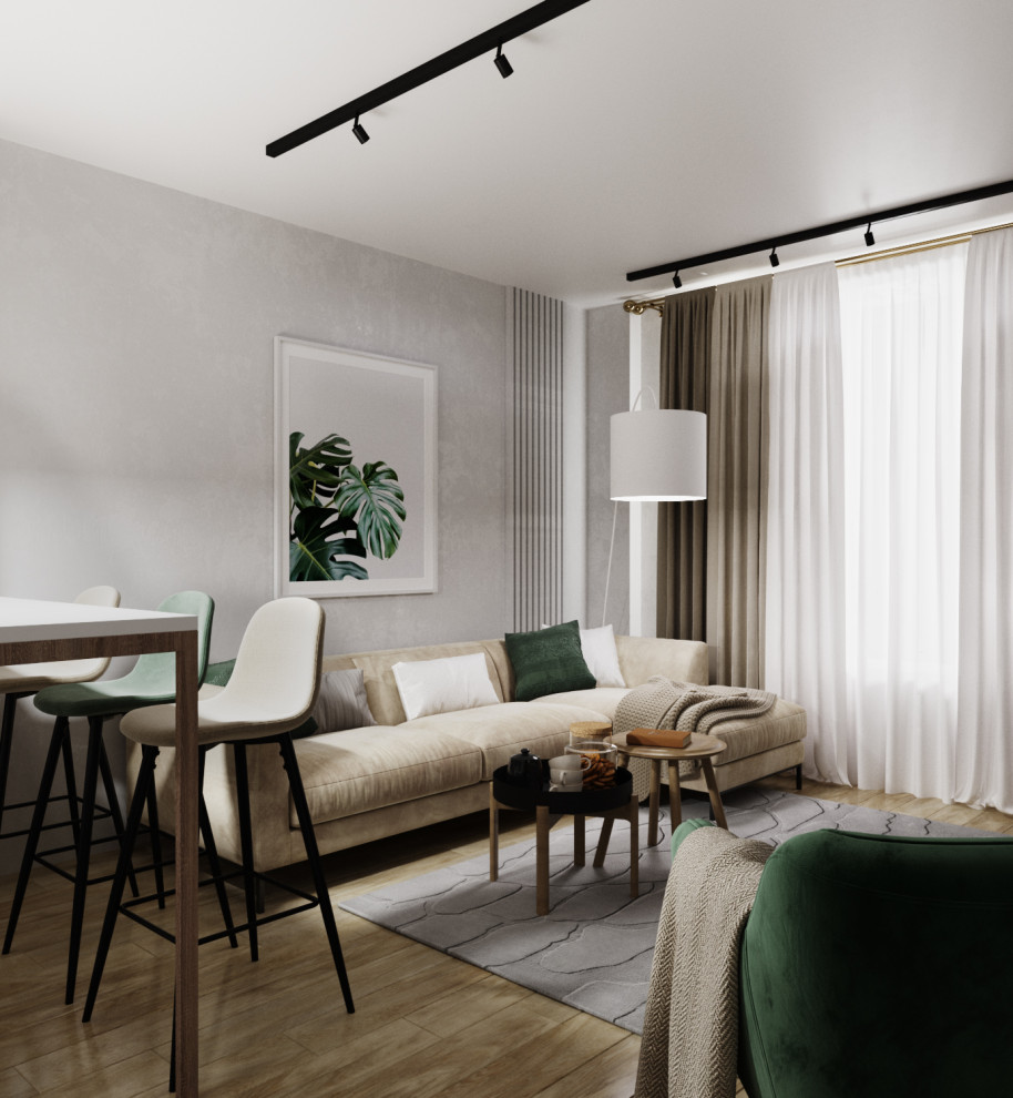 Кухня гостиная для молодой семьи