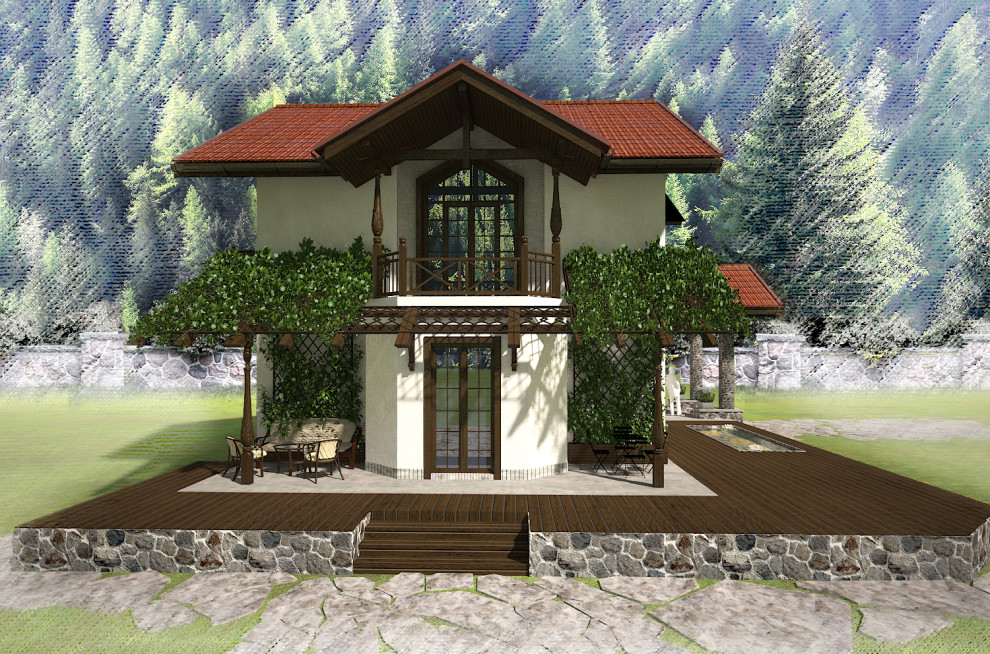 Загородный жилой дом( 2 этажа, S=200 м.кв )