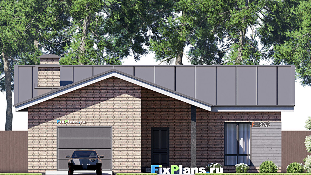 Проект одноэтажного дома 16х14м S140м2 F-18242