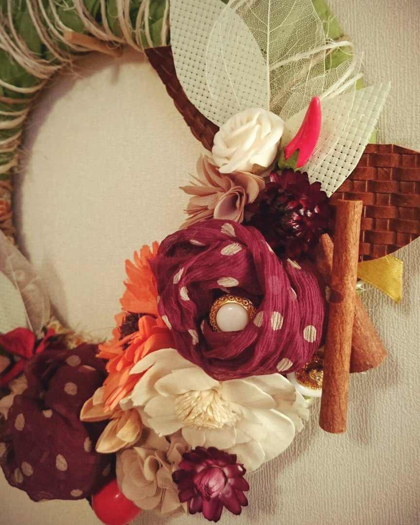 Декоративный венок "Осенний шарм"