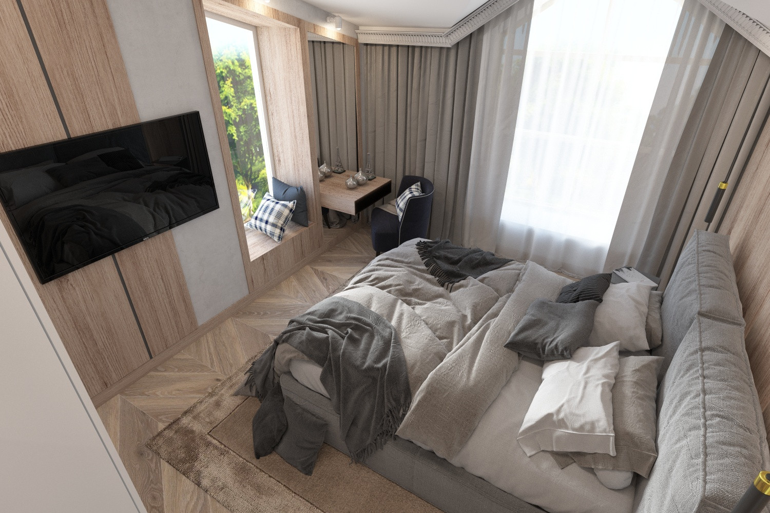 Мансардные этажи и интерьеры в них