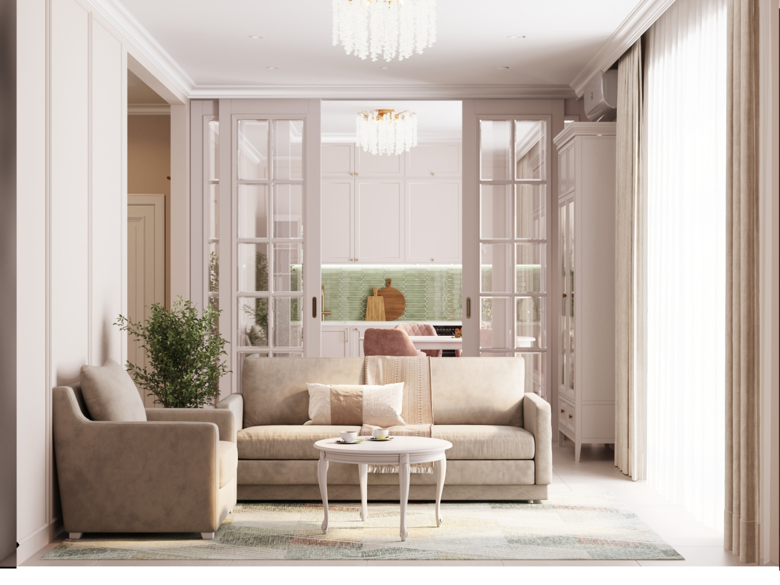 Обложка проекта: Гостиная в современной классике