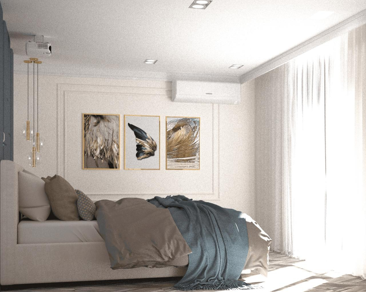 Двухуровневая квартира "Золотые блики"