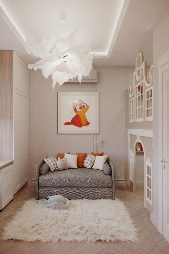 Дизайн проект квартиры в стиле легкая классика ЖК Сердце столицы