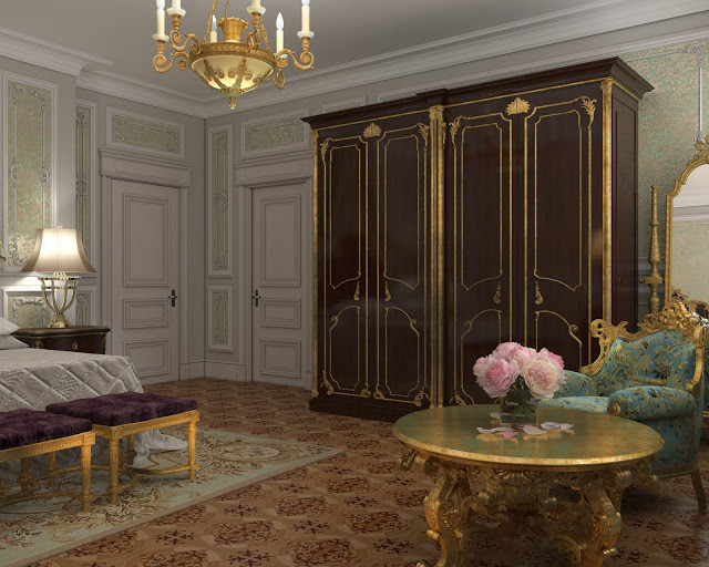 Interior design of Lux apartments of the Bariatinsky Palace