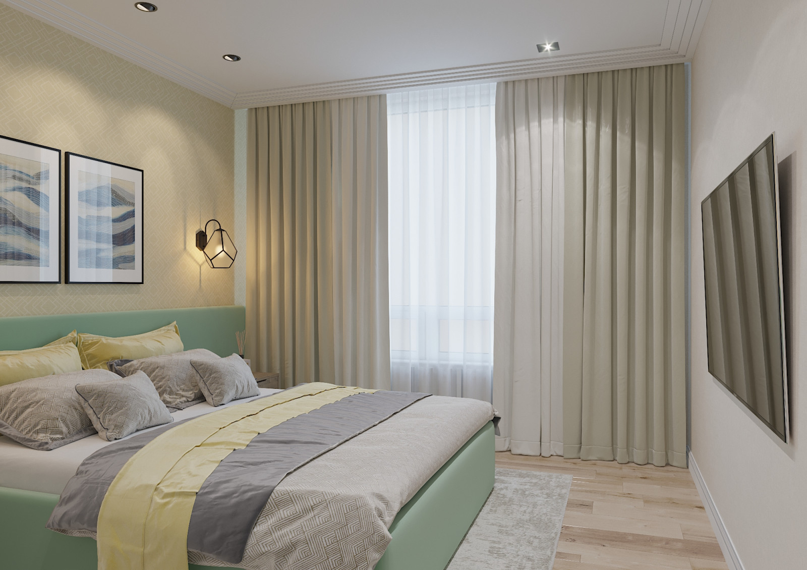 Яркая квартира для дождливого города