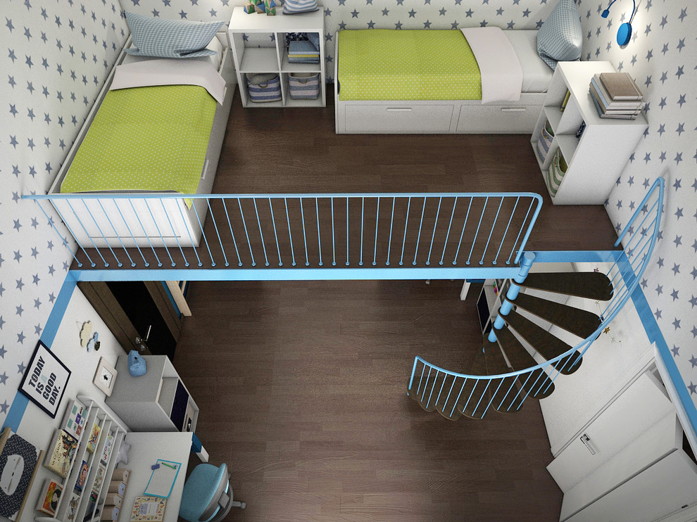 Комната для двух братьев. вид сверху