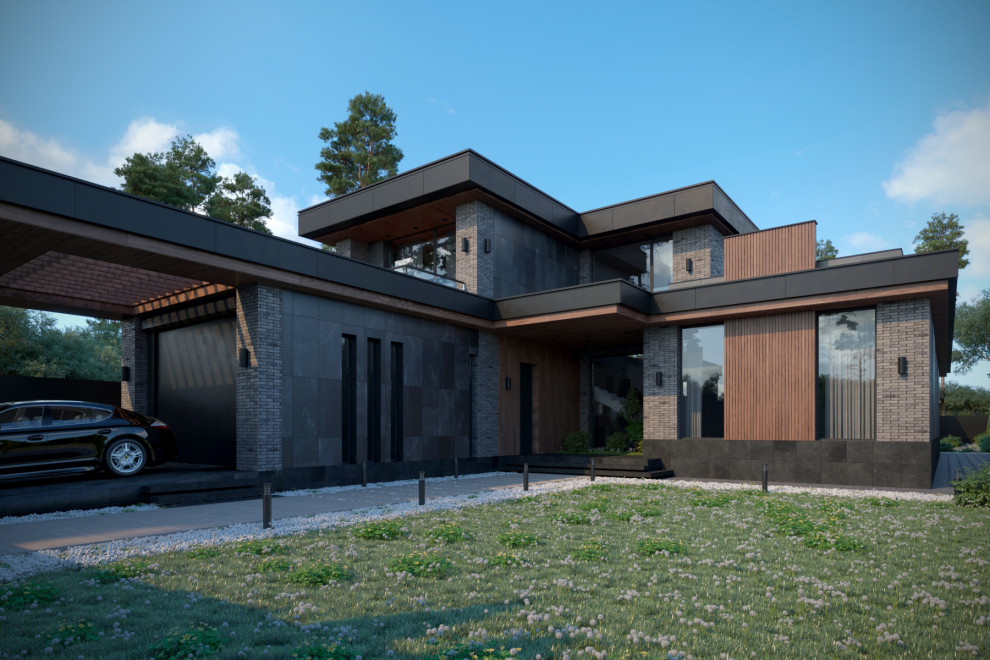 Обложка проекта: Городская вилла в темных тонах