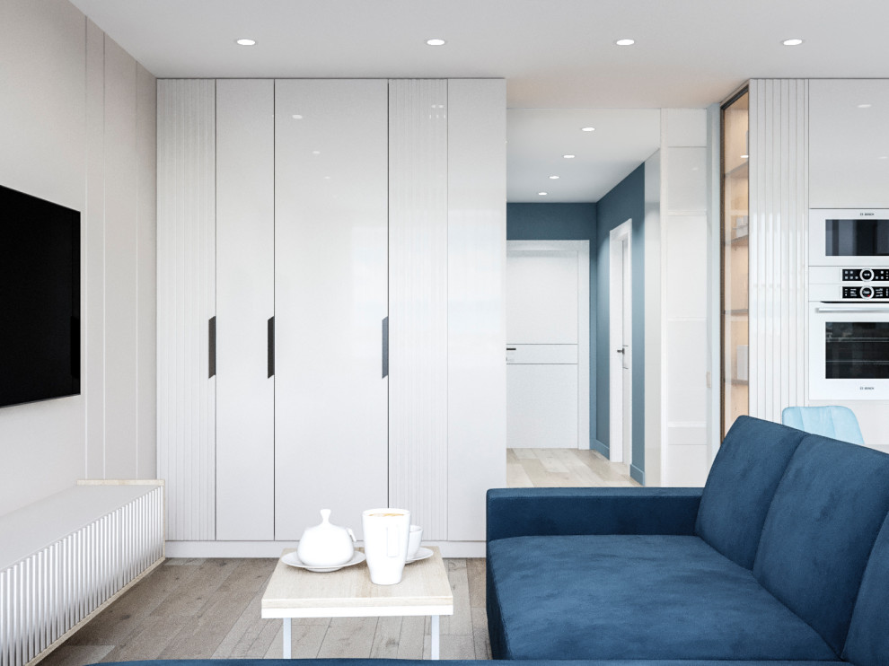 Трехкомнатная квартира в свежих оттенках